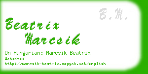 beatrix marcsik business card